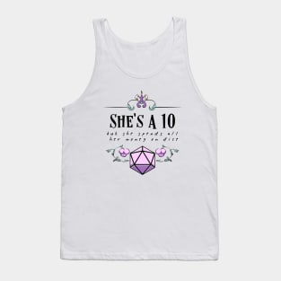 Shes a 10 Funny Dice Collector Tank Top